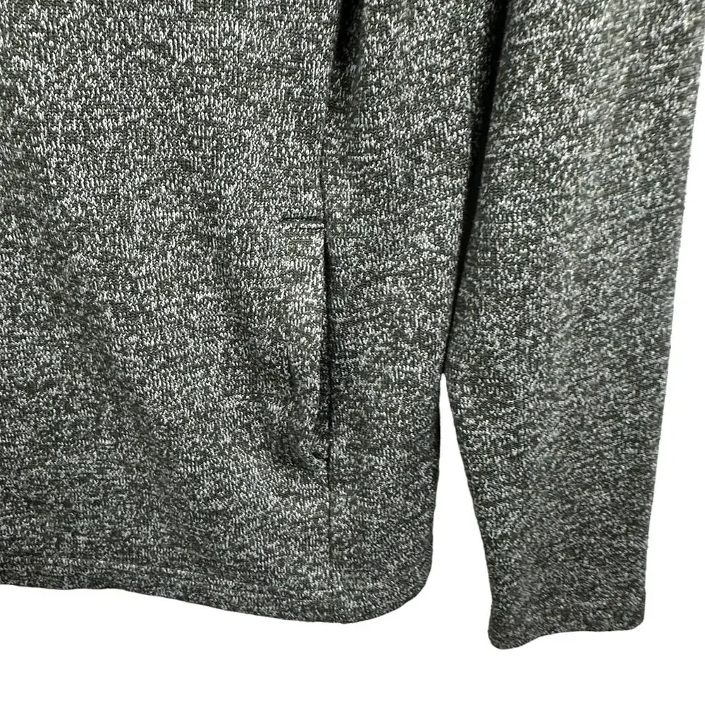 Columbia Women's Hooded Sweatshirt Medium Quarter Button Green Heathered‎